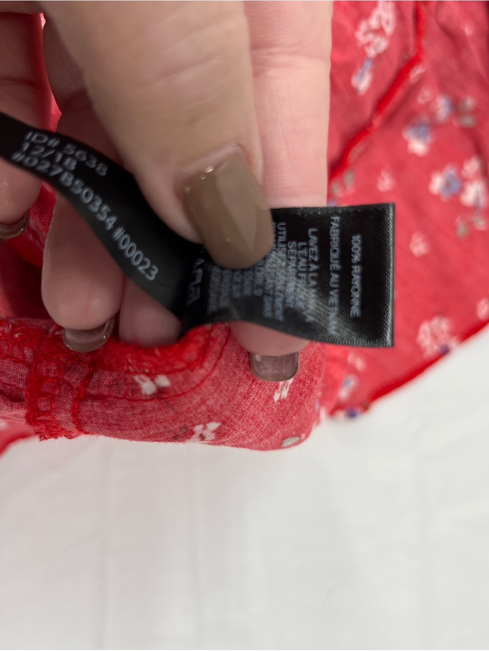 Express Red Floral Ruffle Mini Dress - Picture 9 of 9